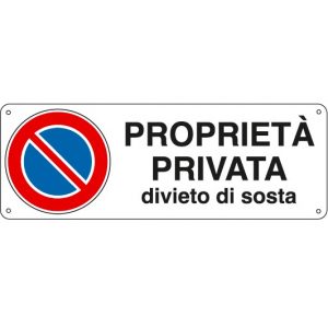 Cartello parcheggio privato